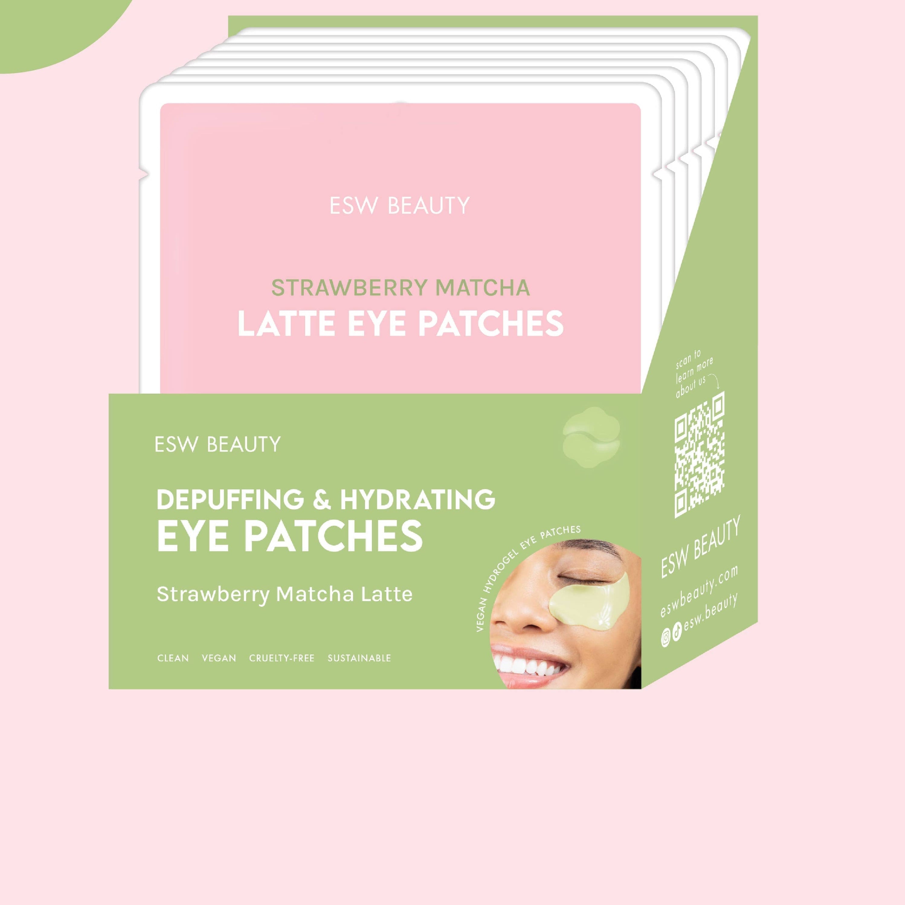ESW Beauty Strawberry Matcha Latte Depuffing & Hydrating Eye Patches